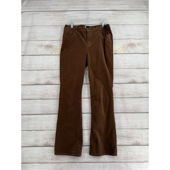 Kut from the Kloth Karen Baby Bootcut Corduroy Jeans Womens 12 Brown - Picture 1 of 9